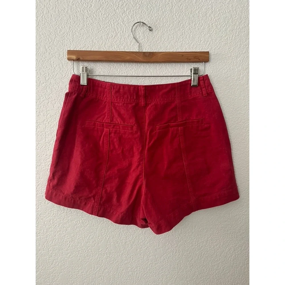 Universal Thread Red High‎ Rise Seamed Utility Shorts Size 6